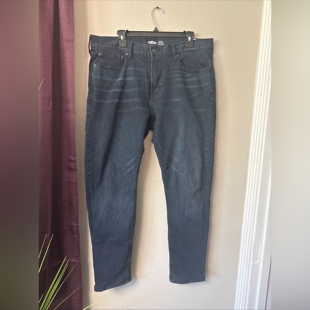 B6/5 Old Navy Relaxed Slim Taper Women’s Denim Blue Jeans Size 36 X 30